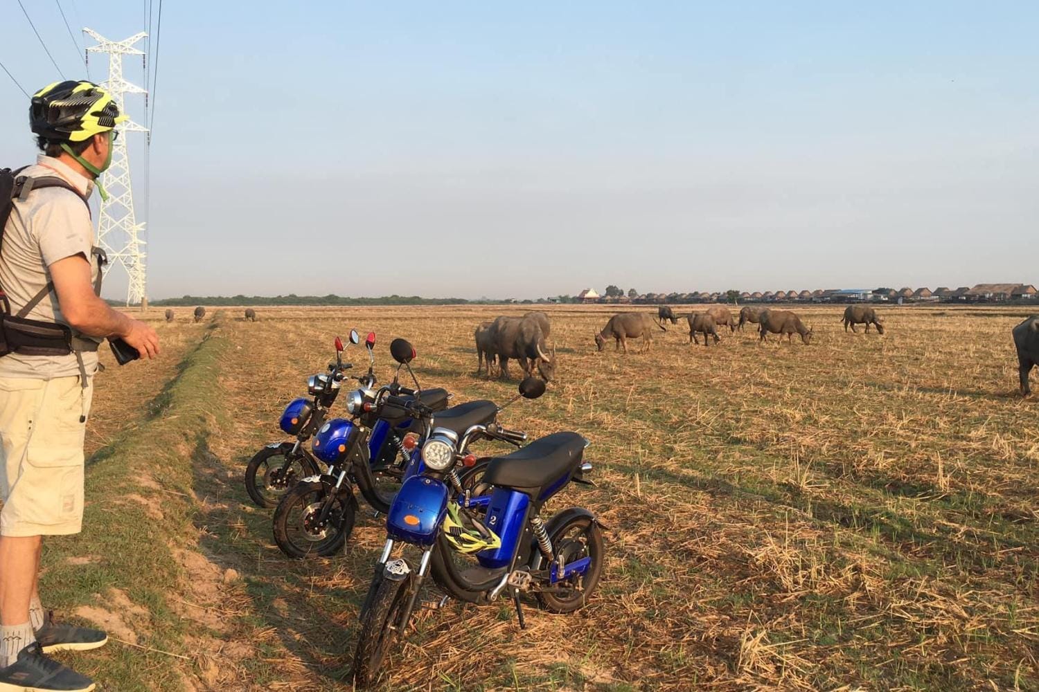 Bicicleta eléctrica por el campo