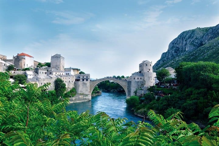 Mostar con casa otomana desde Dubrovnik