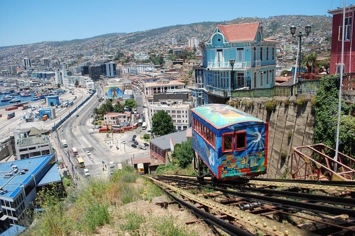 Viña del Mar e Valparaíso na escala