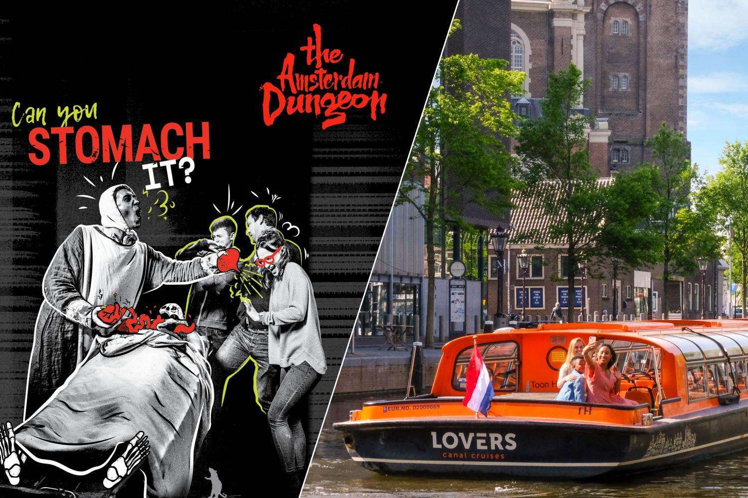 Amsterdam Dungeon y crucero de 1 hora - Imagen 1