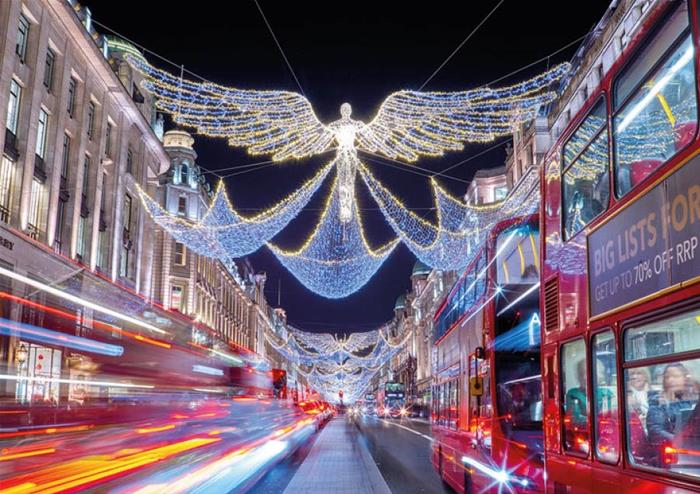 Luces navideñas de Londres en autobús - Imagen 1