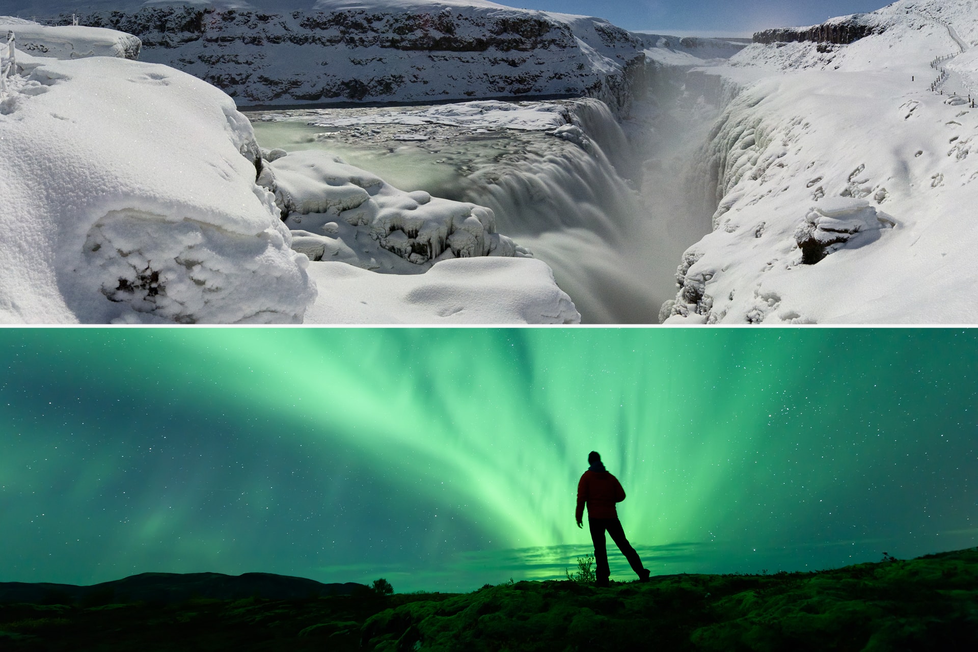 Combo: Círculo Dorado y aurora boreal - Imagen 1